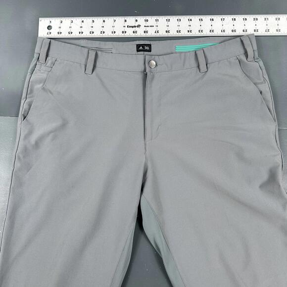 Adidas Golf Pants Mens 40x32 Gray Performance Relaxed Straight Stretch Dress EUC - Picture 3 of 7